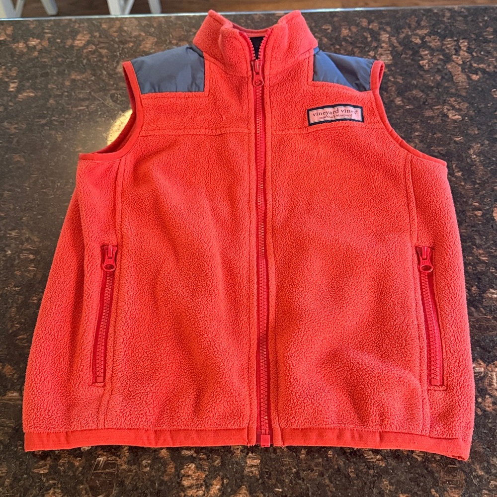 Vineyard Vines Red Fleece Vest Size 7